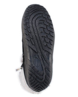 Унты женские на литой подошве. Черные., Замша. "Шиншилла". Короткие. Молния.