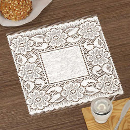 Д22б САЛФЕТКА ДЕКОРАТИВНАЯ белый 0.35 м*0.24 м