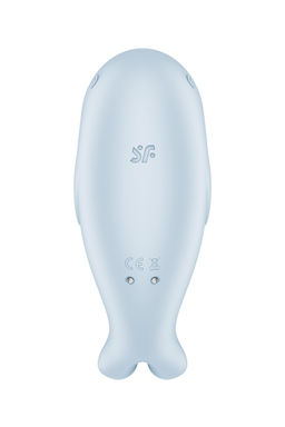 Вакуумный стимулятор клитора Satisfyer Seal You Soon, силикон, голубой, 11 см
