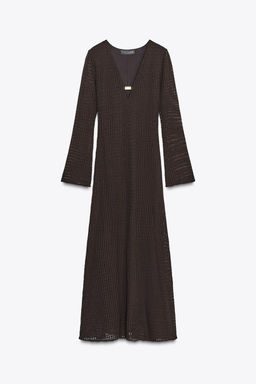HARDWARE CROCHET MIDI DRESS - Zara фото 7