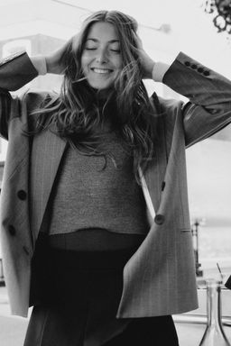 OVERSIZE PINSTRIPE BLAZER - Zara фото 4