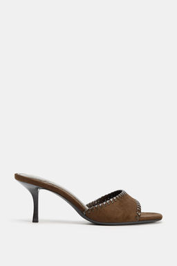 TOPSTITCHED HEEL MULES - Zara фото 6