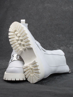 04-YPM5807B WHITE Ботинки зимние женские (натуральная кожа, натуральный мех) - Фабричный китай фото 11