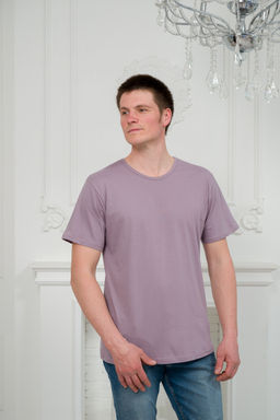 Футболка мужская из кулирки какао - Амадэль фото 4