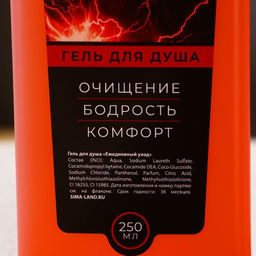 Подарочный набор косметики Мужик №1, гель для душа 250 мл и шампунь для волос 250 мл, HARD LINE