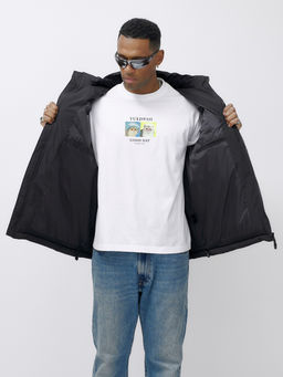 Куртка спортивная мужская зимняя большого размера черного цвета 617Ch - Wonderrman фото 14