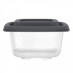 Контейнер для продуктов Гурман 0,31л, 12,8х9,5х5,2см, полипропилен, графит, подходит для СВЧ и заморозки (Россия) - Домашняя Мода фото 3