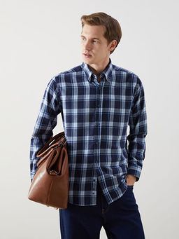 Slim Fit Uzun Kollu Ekose Erkek G?mlek