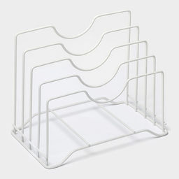 Держатель для крышек и разделочных досок Доляна, 26×16×22 см, цвет белый