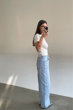 Джинсы свободные Ледяной голубой - Erist store фото 5