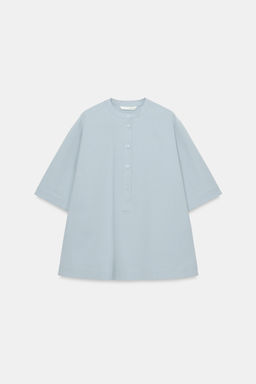 CAMISA MANGA CORTA ZW COLLECTION / Gris azul - Zara фото 4