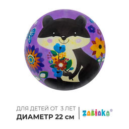 Мяч детский ZABIAKA Енотик, d=22 см, 60 г  фото 2