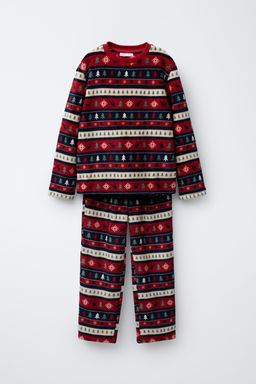 AGES 6-14 / SOFT TEXTURE TREE PRINT PYJAMAS