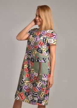 Платье женское МАРСЕЛЬ-2 (с рисунком зеленый №30) - Ивановская трикотажная компания фото 3
