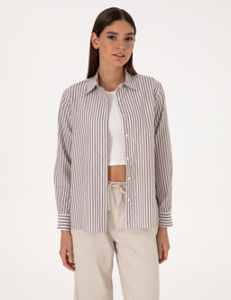 Kahverengi Comfort Fit Uzun Kollu G_mlek