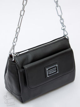 Сумка женская кожаная 0730CH black Polina&Eiterou