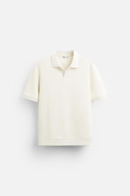 TEXTURED POLO SHIRT WITH RIBBED TRIMS - Zara фото 59