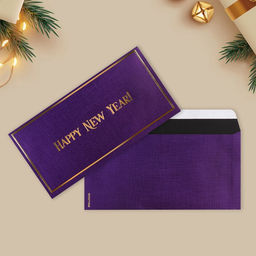 Конверт для денег, набор 10 штук, «С Новым годом», тиснение, 22×11 см