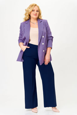 Жакет Swallow 816.1 Лилово-молочная мелкая гусиная лапка фото 9