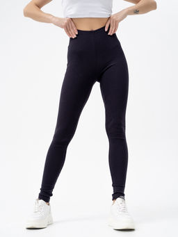 леггинсы из хлопка с добавлением лайкры,серые