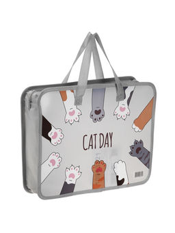 Папка с ручками «Лапки», А4, пластиковая, 70 мм, 322×256 мм