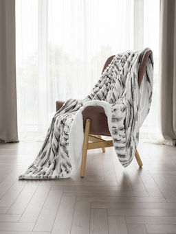 Плед меховой 200x220 серый