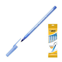 Цена за 2 шт. Набор ручек шариковых 4 штуки BIC "Round Stic Classic", узел 1.0 мм, среднее письмо, синие чернила