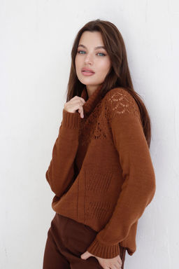 10073 Свитер с альпакой кофейный - Martichelli фото 12