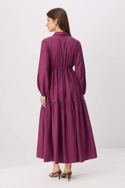 Bordo Astars?z Duz Dokuma Elbise&Tulum Vual Tesettur Elbise TCTSS26EB00187 - Trendyolmilla фото 4