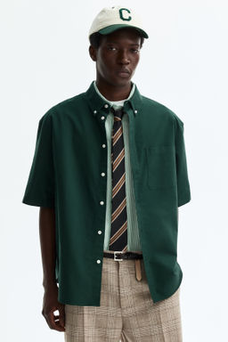 Camisa Oxford de manga corta Relaxed Fit - H&m фото 10