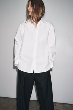 ZW COLLECTION WOOL TROUSERS WITH TURN-UP WAIST - Zara фото 2