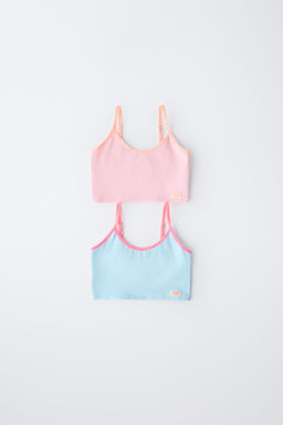 9-14 YEARS/ TWO-PACK OF TOPS WITH NEON DETAIL