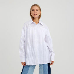Рубашка женская MINAKU: Casual Collection, размер 50, белая