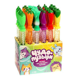Цена за 24 шт. Мыльные пузыри Овощи, МИКС, 130 мл - Funny toys фото 7