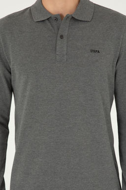 Свитшот мужской U.S. Polo Assn антрацитовый меланж хлопок  фото 13