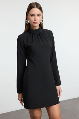 TRENDYOLMILLA Koyu Fusya A Kesim Dik Yaka Mini Dokuma Elbise TWOAW25EL00266  фото 2