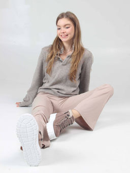 Ботинки 243.212131w. Капучино замша/Мех