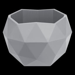 Кашпо для цветов пластиковое 2,5л d-21,8см "Топаз" Серый жемчуг