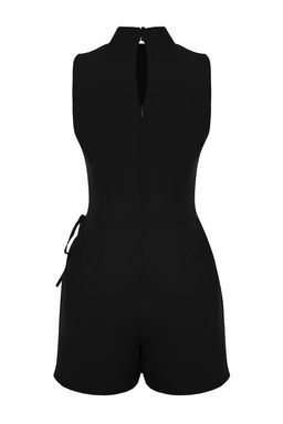 Siyah Baglama Detayl? Mini Dokuma Sort Etek Tulum TWOSS24TU00038