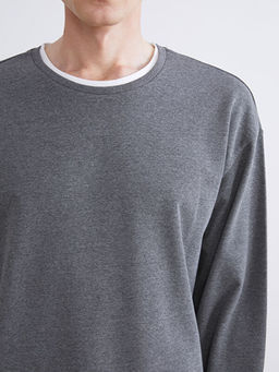 Bisiklet Yaka Erkek Sweatshirt