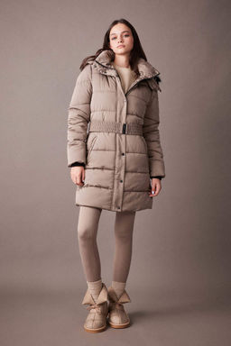 Водонепроницаемая парка из искусственного меха с капюшоном - Defacto фото 2