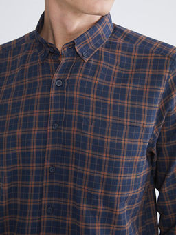 Regular Fit Uzun Kollu Ekose Gabardin Erkek G?mlek