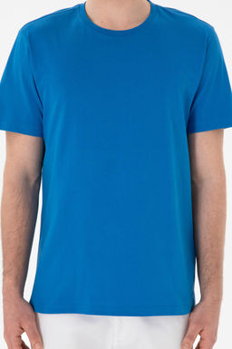 Erkek Regular Fit Bisiklet Yaka Kobalt Mavi Basic Ti__rt Sepette S_rpriz _ndirim - U.s. polo assn фото 7