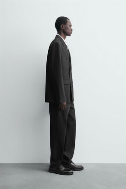 100% WOOL DOUBLE-BREASTED SUIT BLAZER - Zara фото 4