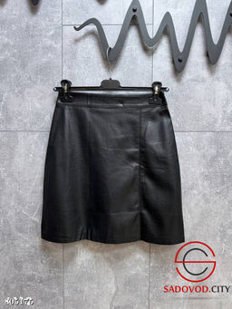 Юбка из матовой экокожи