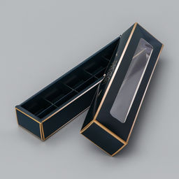 Цена за 5 шт. Коробка для 5 конфет с обечайкой, с окном «Мужской подарок», 21×5×3.3 см Кондитерская упаковка