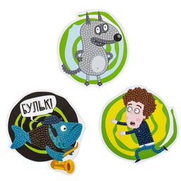 Кристальная (алмазная) мозаика ФРЕЯ CMF-ALVN-310 наклейки Петя и Волк 10 х 11.5 см