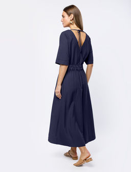 VILATTE / Платье из плотного лиоцелла с поясом на резинке  фото 10