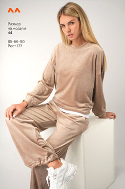 Женский велюровый костюм оверсайз Happyfox