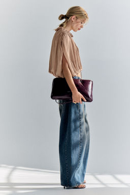 Oversized bubble-hem blouse - H&m фото 7